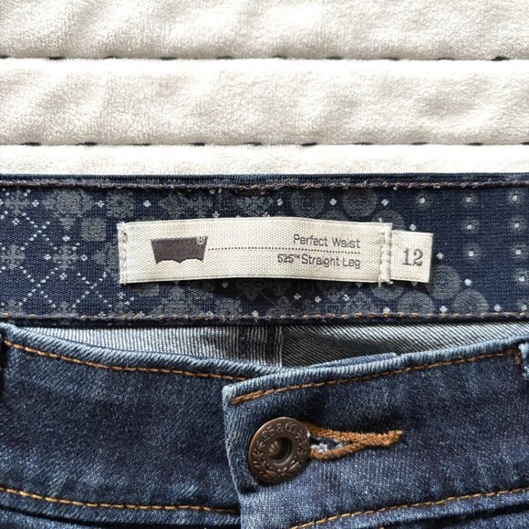 Levi’s 545 Perfect Waist Straight Leg Jeans Sz 12 Dark Wash Denim - Picture 5 of 8